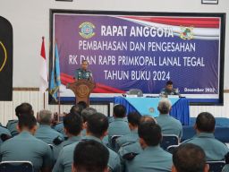 Danlanal Tegal Buka Rapat RK/RAPB Primkopal Lanal Tegal Tahun 2024