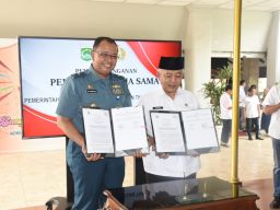 Danlantamal V Hadir di Penandatanganan Perjanjian Kerjasama Pemkab Malang dengan TNI AL