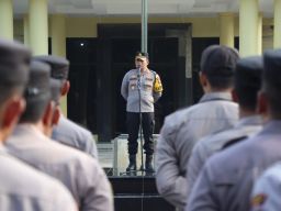 Gelar Apel Kesiapan Pengamanan Kampanye Capres, Ini Pesan Kapolres Nganjuk