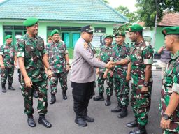 Perkuat Sinergi Menjelang Pemilu, Polres Pelabuhan Tanjung Perak Kunjungi Kodim Surabaya Utara