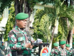 Pastikan Kelancaran Pemungutan Suara, Korem Bhaskara Jaya Apel Gelar Pasukan