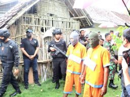 Dua Tersangka Maling Sapi di Lumajang Digelandang Polisi 