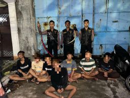 Polrestabes Surabaya Gelandang Tujuh Gangster 
