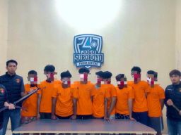 Sembilan Terduga Pelaku Pengeroyokan Berhasil Ditangkap, Lima DPO