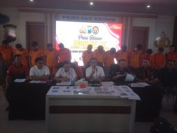 Jajaran Reskrim Polrestabes Surabaya Beber Kasus Kejahatan 