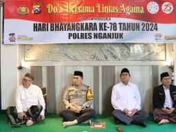Sambut Hari Bhayangkara ke-78, Polres Nganjuk Gelar Do’a Lintas Agama