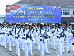 Hadiri Upacara HUT Ke-63 Kolinlamil Dankodiklatal Dukung Visi Indonesia Emas 2024