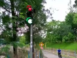 Tak Lazim Adanya Lampu Pengatur Lalulintas Di Pemalang Berdiri Di Atas Bendungan 