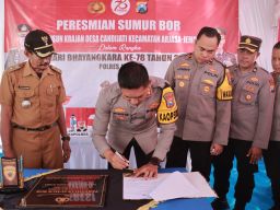 Peresmian Sumur Bor Bhayangkara Tatag Trawang Tungga