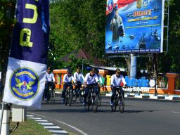 Fun Bike, Laksda TNl Sisyani Jaffar dan Pejabat Utama Puspenerbal Jelajahi Kawasan Juanda