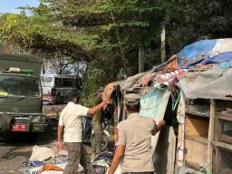 Terkesan Jorok Dan Kumuh Deretan Bangunan Liar Di Pemalang Kena Gusur Satpol PP