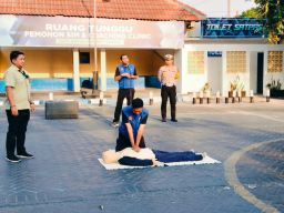 Satlantas Polres Gresik Gelar PPGD Bersama Rumah Sakit Petrokimia Gresik