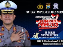 Hari Sumpah Pemuda ke- 96, Ini Pesan Kasatlantas Polrestabes Surabaya AKBP Arif Fazlurrahman