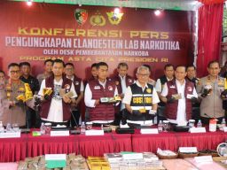 Polri Bongkar Jaringan Clandestine Lab Narkoba Senilai Rp 1,5 Triliun