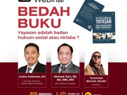 BLI Akan Bedah Buku Yayasan Adalah Badan Hukum Sosial dan Nirlaba Melalui Webiner