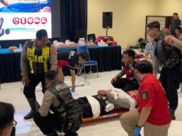 Libatkan Jajaran, Polisi Gelar Pelatihan Pertolongan Pertama Gawat Darurat