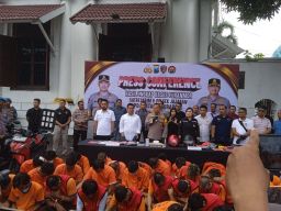 Polrestabes Surabaya Ungkap 70 Kasus, 42 Pelaku Curanmor Diamankan