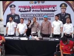 Polrestabes Surabaya Amankan Empat Terduga Pelaku Perampokan Mobil Driver Online