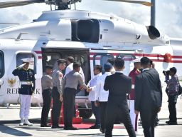 Helikopter AW 189 Polri Sukses Kawal Penerbangan Presiden RI dan Prancis