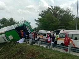 Laka Lantas Bus Parawisata di Tol Pemalang, Empat Orang Dikabarkan Tewas