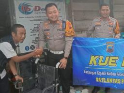 Peduli Warga, Satlantas Polres Pemalang Berikan Bantuan Korban Tabrak Lari
