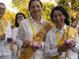 Bunga Lotus Karya Warga Binaan Lapas Cipinang Iringi Pradaksina di Candi Borobudur