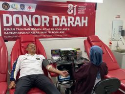 Sambut HUT ke-81 Kemerdekaan RI, Rutan Pemalang Gelar Donor Darah Bersama PMI