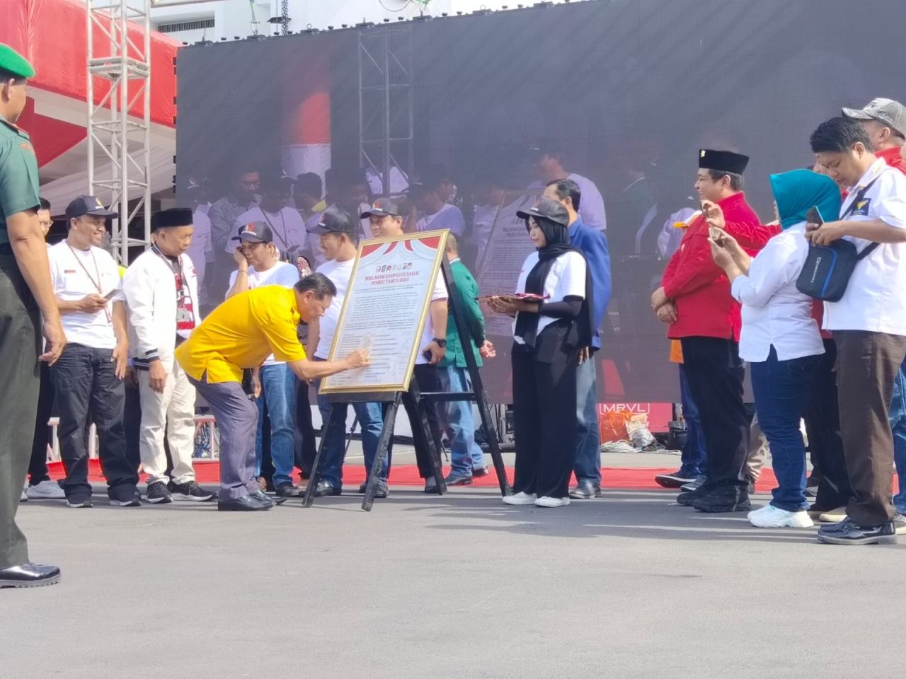 Deklarasi Pemilu Damai, Bawaslu Surabaya Usung Sejumlah Point Penting