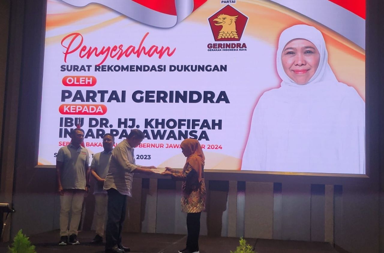 Pilkada Jatim 2024, Gerindra Dukung Khofifah Maju Kembali Sebagai Calon Gubernur