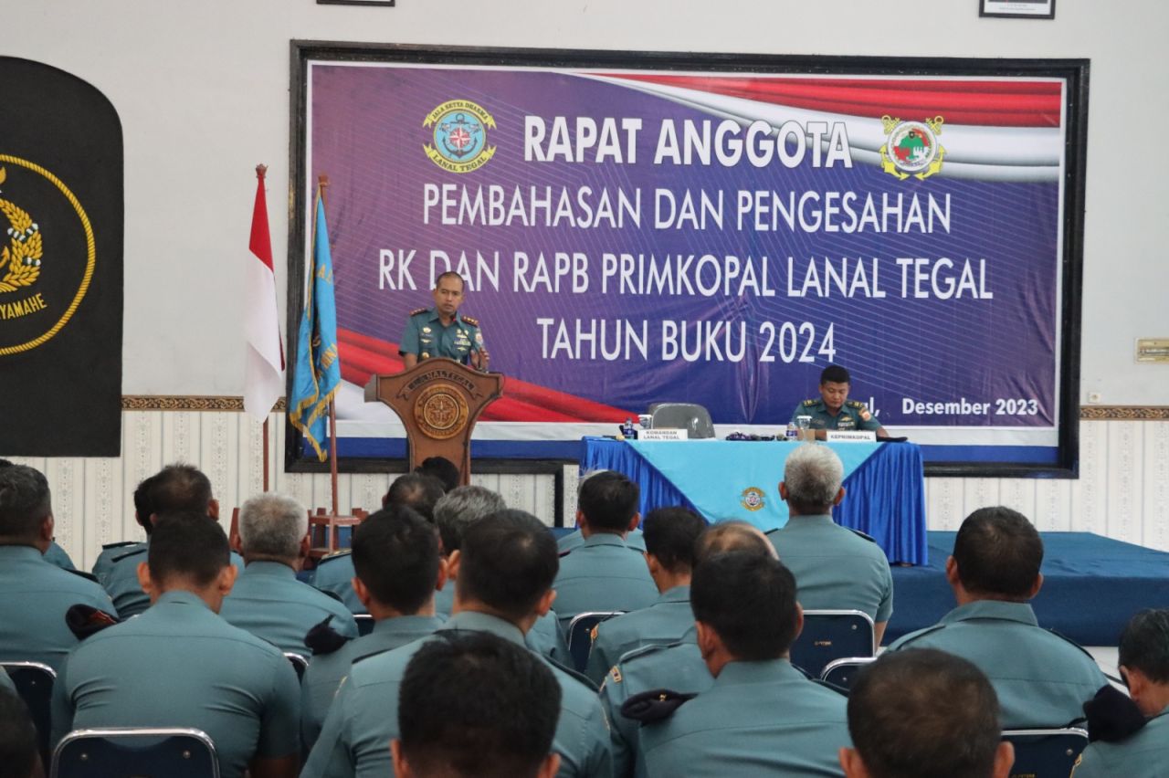 Danlanal Tegal Buka Rapat RK/RAPB Primkopal Lanal Tegal Tahun 2024