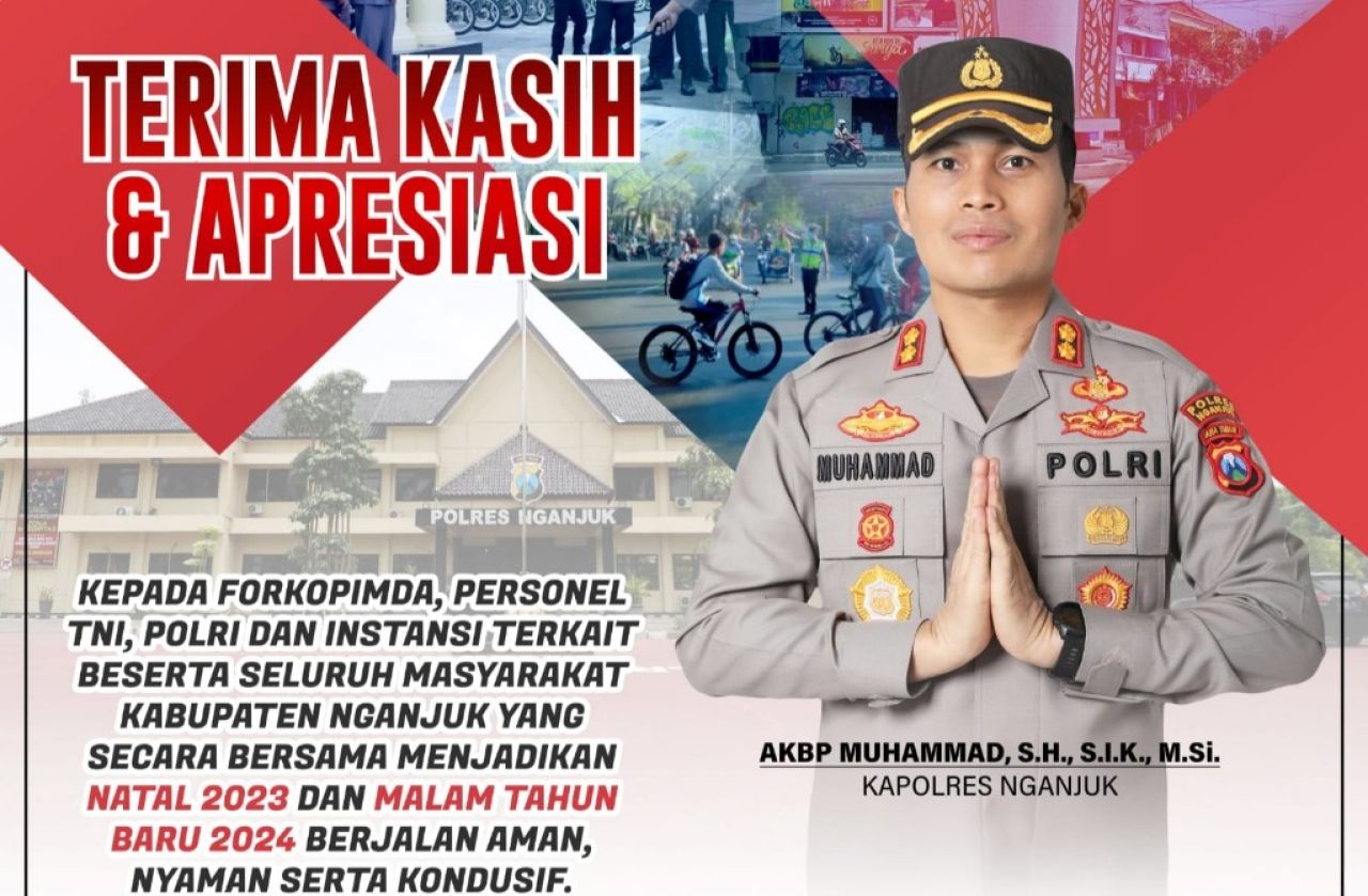 Sukses Amankan Nataru, Kepolres Nganjuk: Sinergi yang Baik dengan Semua Pihak