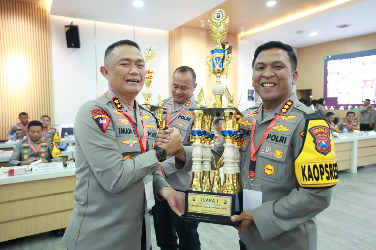 Polresta Sidoarjo Borong Tiga Penghargaan