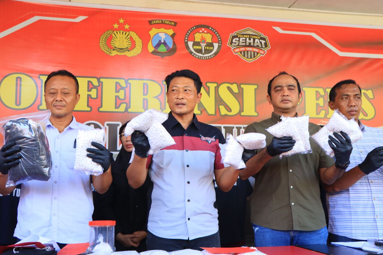 Polres Tuban Ungkap Jaringan Pengedar Narkoba Lintas Provinsi