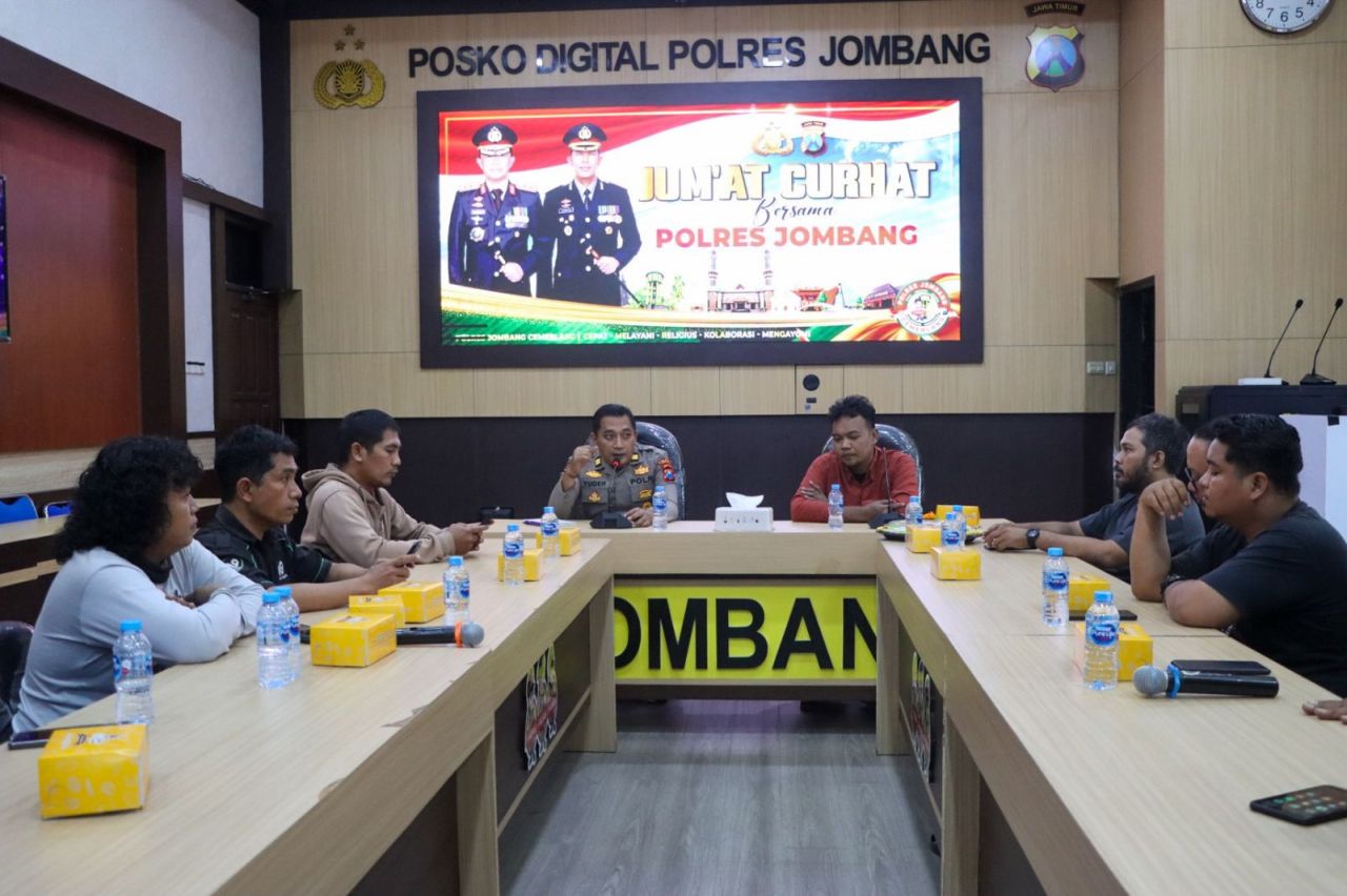 Jumat Curhat Polres Jombang bersama IJTI, Konten Berita TV Butuh Konfirmasi Langsung Audio Visual