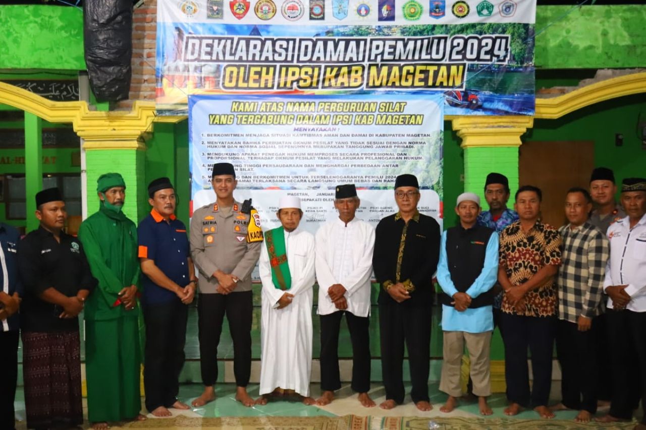 Ciptakan Pemilu Damai Polres Magetan Gandeng Perguruan Silat