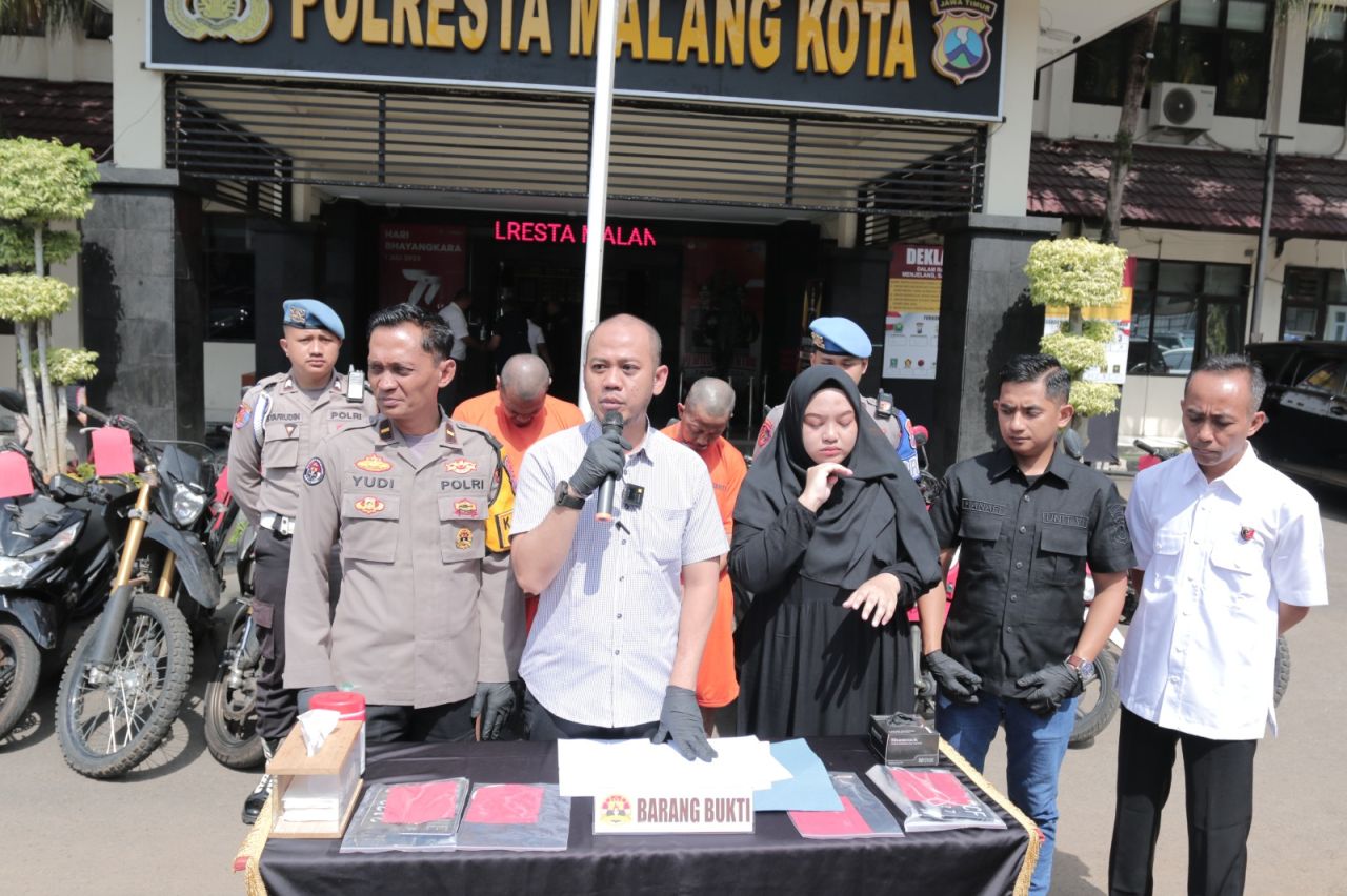 Tersangka Residivis Jaringan Antar Kota Dibekuk Polresta Malang