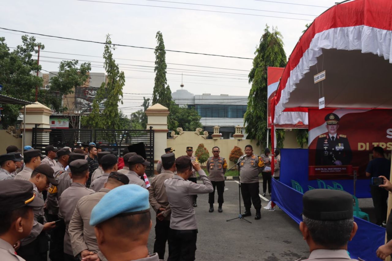 Polres Pamekasan Gelar Simulasi Pengamanan di TPS