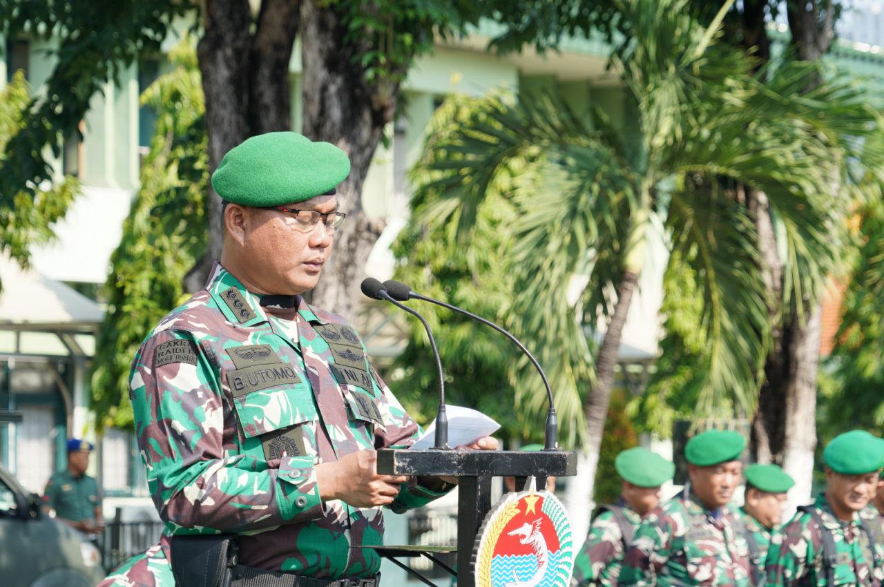 Pastikan Kelancaran Pemungutan Suara, Korem Bhaskara Jaya Apel Gelar Pasukan