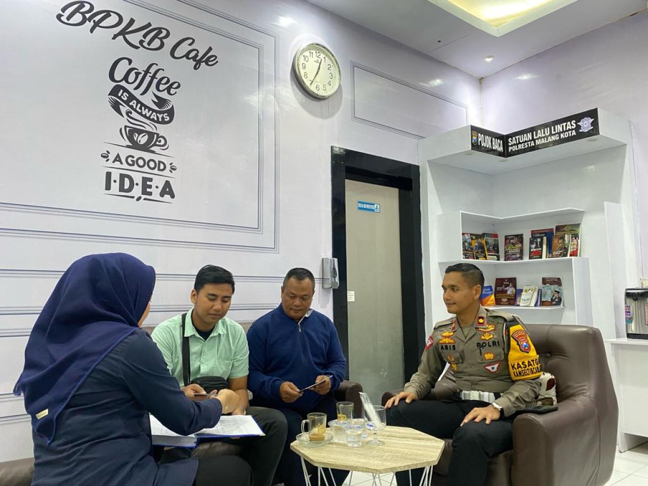 Inovasi Layanan Administrasi Kendaraan, Polresta Malang Kota Resmikan BPKB Cafe