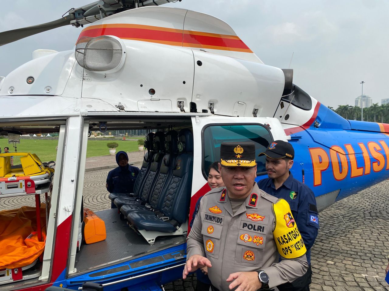 Arus Mudik dan Balik Lebaran Polri Kerahkan 2 Helikpoter Jadi Ambulans Udara