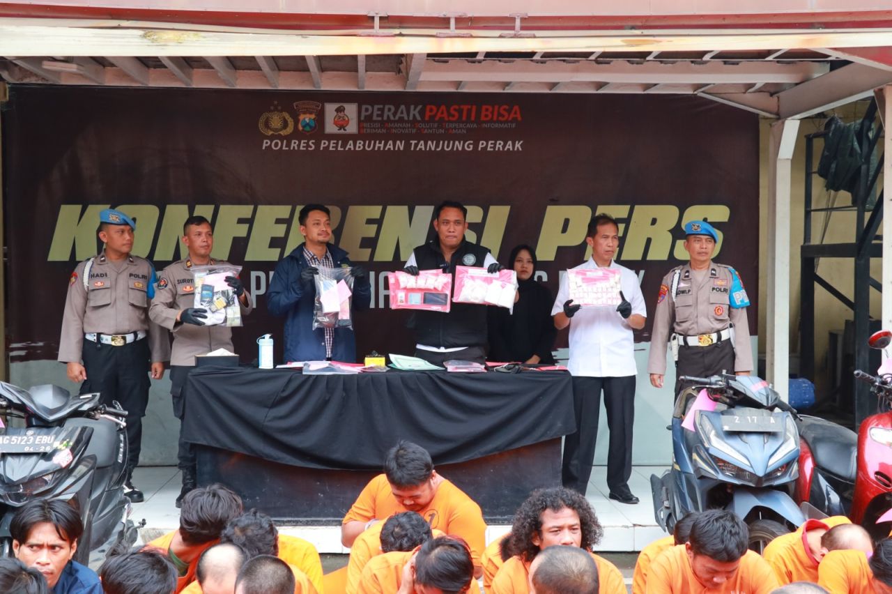 Terhitung 12 Hari Polres Pelabuhan Tanjung Perak Ungkap 55 Kasus