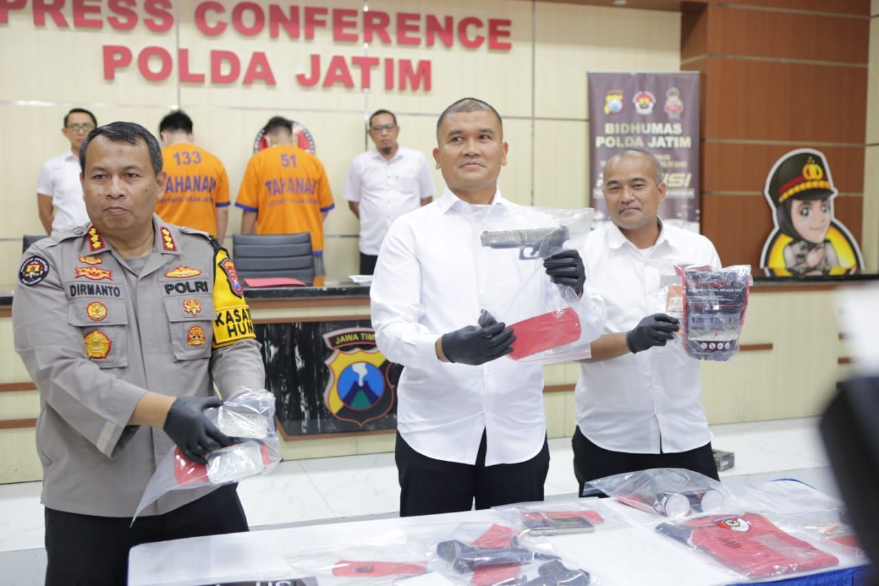 Tiga Tersangka Pelaku Penembakan di Tol Waru Sidoarjo Diamankan