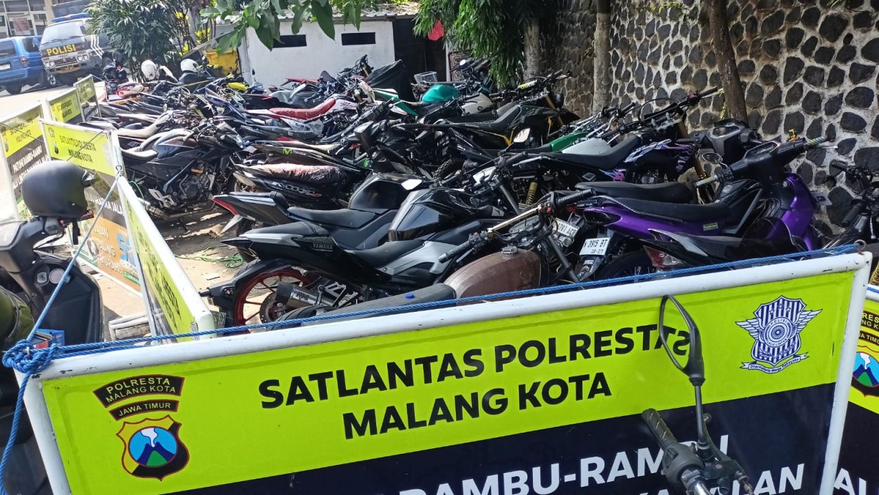 Operasi Penertiban 99 Motor Tak Sesuai Spektek Diamankan 