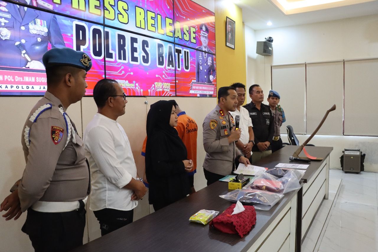 Polres Batu mengamankan terduga pelaku aborsi yang mengubur janin hasil aborsi