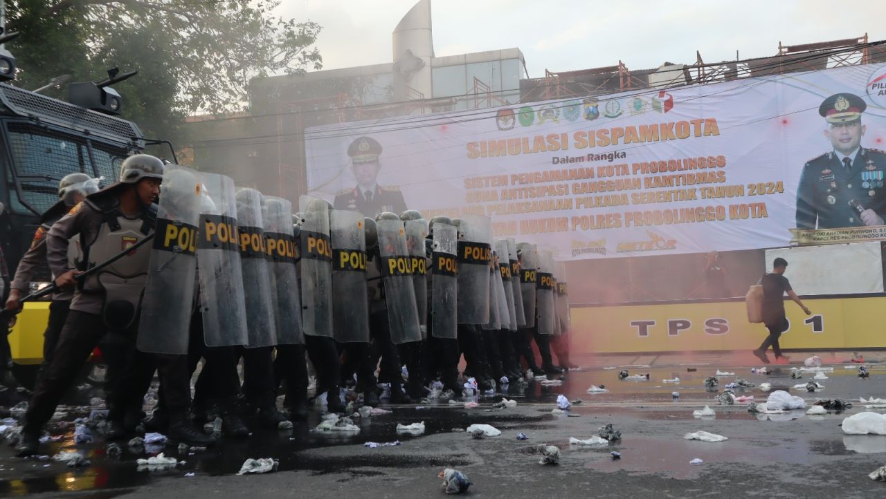 Simulasi pengamanan Pilkada Serentak 2024