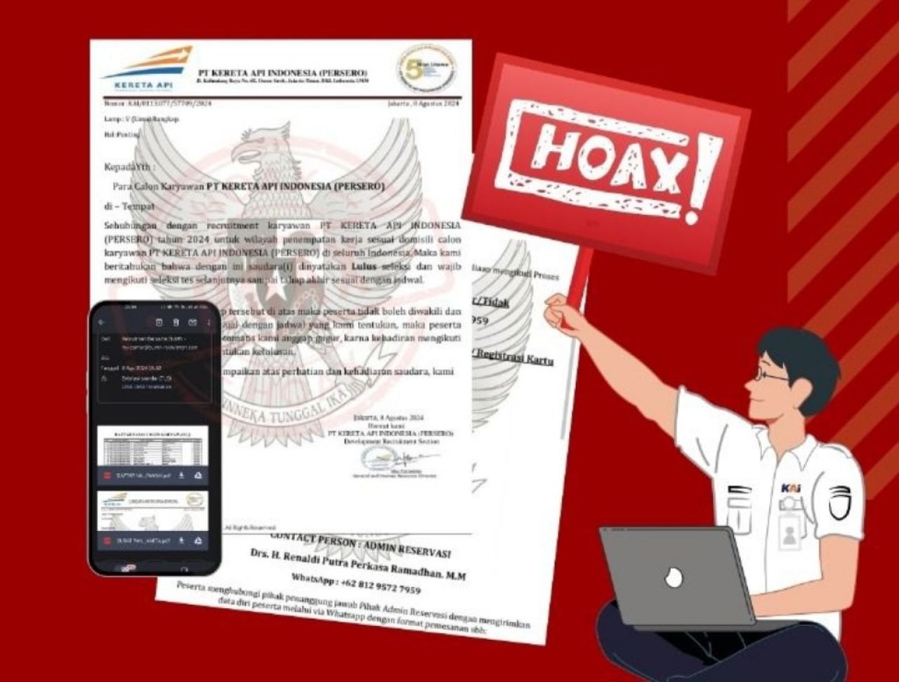 Waspadai Penipuan Rekrutmen yang Mengatasnamakan KAI