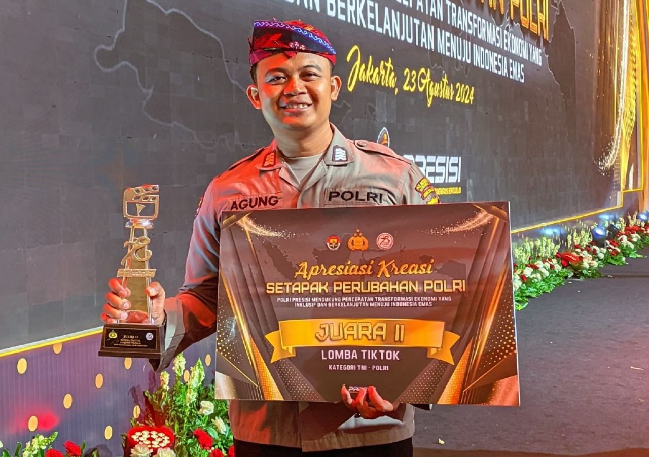 Bripka Agung Hidayat Raih Juara II Lomba TikTok Kategori TNI-Polri