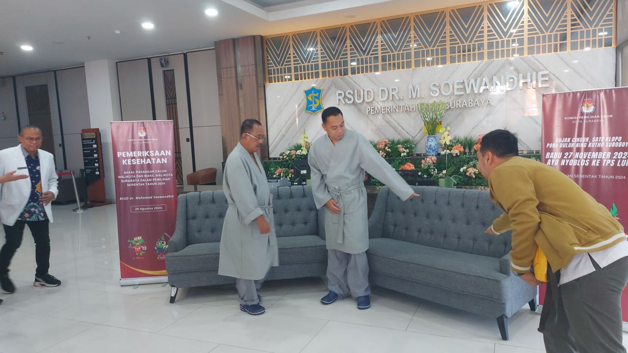 Erji saat akan melakukan pemeriksaan kesehatan