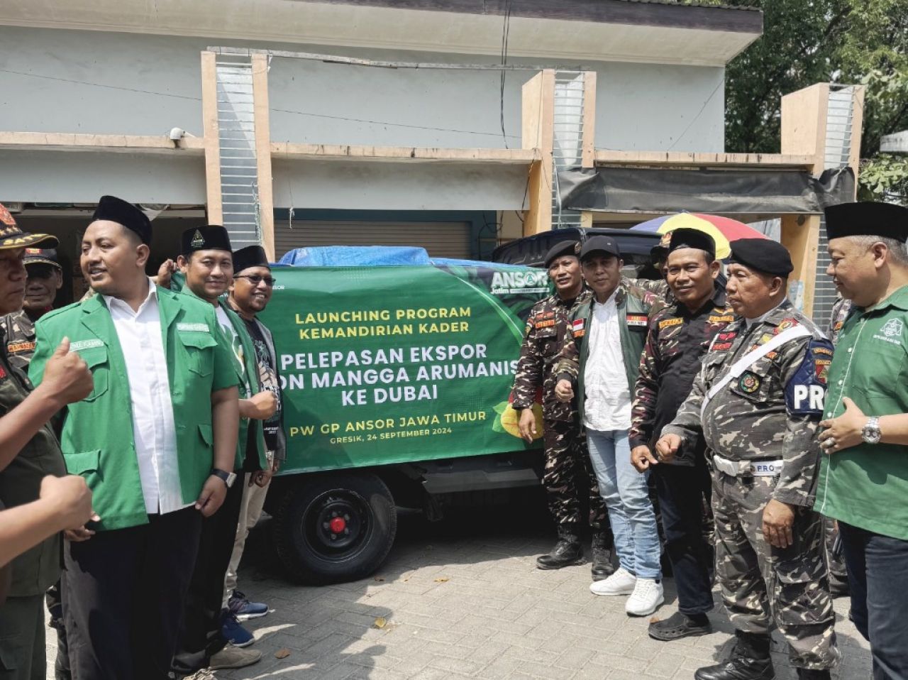 Lepas Ekspor 1 Ton Mangga Arumanis ke Dubai, Warnai Launching Program Kemandirian Kader Ansor Jatim