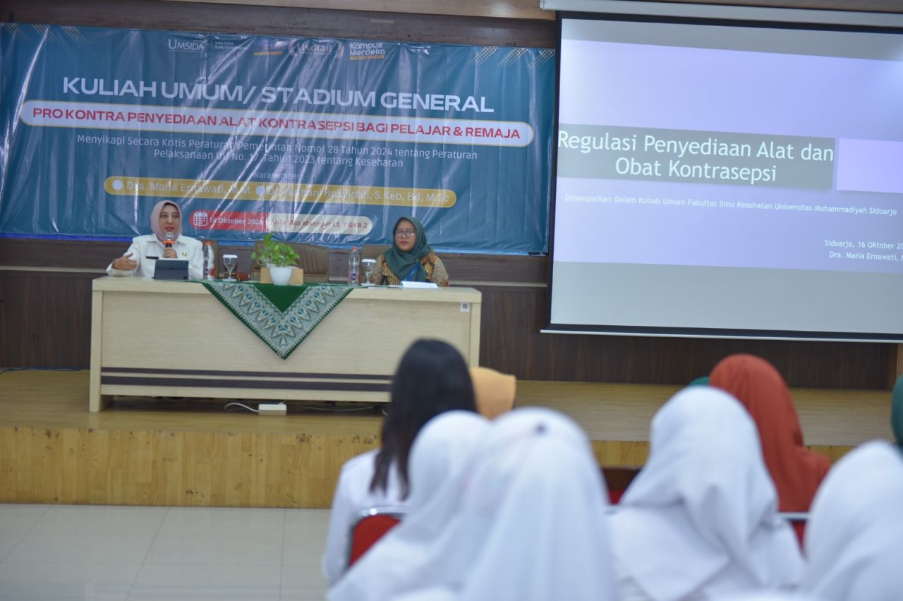 Kuliah Umum, BKKBN Jatim Edukasi Mahasiswa Umsida Terkait Pro Kontra Kontrasepsi untuk Pelajar